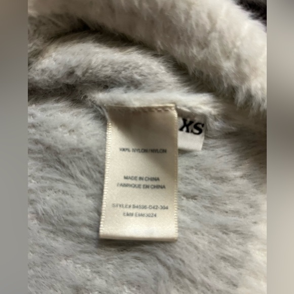 Bella Dahl Cropped Slouchy Boxy Sweater Jacquard Knit Snow Leopard Size XS - Picture 6 of 9